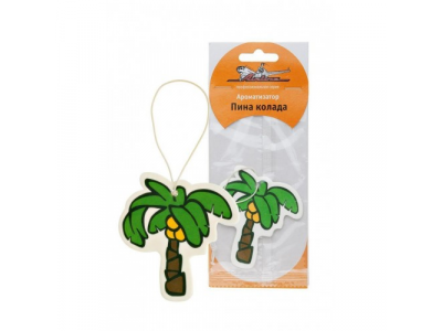 Ароматизатор воздуха подвесной AIRLINE бумажный "Пальма" пина-колада