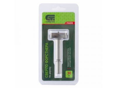 Сверло Форстнера по дереву, 38 мм., цилиндрический хвостовик СИБРТЕХ