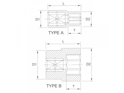 Головка торцевая 1" 12гр. 1"-1/2" от LICOTA Головка торцевая 1" 12гр. 1"-1/2"