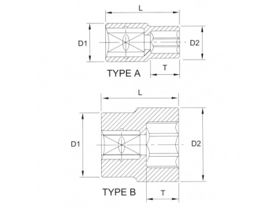 Головка торцевая 12гр. 1/2" 27мм