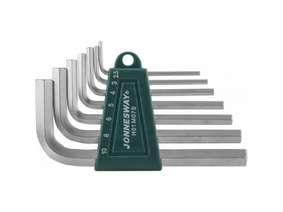 Комплект угловых шестигранников 2,5-10 мм, S2 материал, 7 предметов , H01M07S JONNESWAY