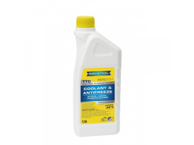 Антифриз готовый к прим. жёлтый RAVENOL TTC Traditional Technology Coolant Premix ( 1,5л)