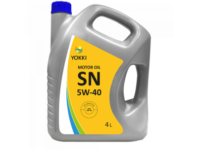 YOKKI SAE 5W40 API SN п/синт. бензин 4 л (пластик)