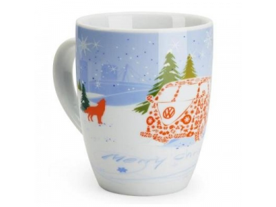 Рождественская фарфоровая кружка с изображением микроавтобуса Volkswagen T1