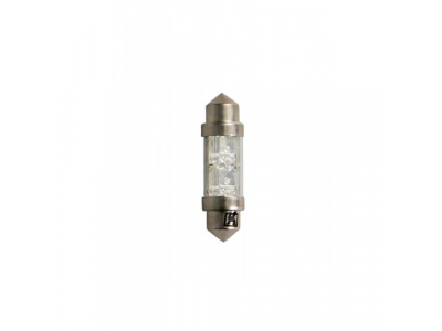 Светодиодная лампа C10W (SV8,5) 11x36 blue 2 LEDs