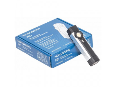 NORDBERG ЛАМПА 1901 светодиодная 1+1, с УФ подсветкой, аккумуляторная, 3,6В